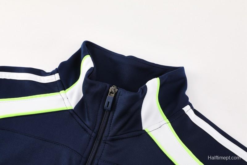 25/26 Real Madrid Navy/White Full Zipper Jacket +Long Pants
