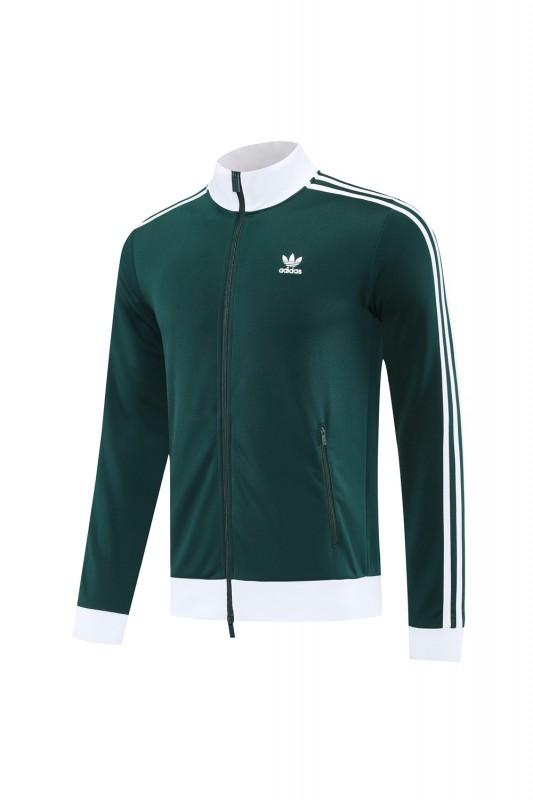 2025 Adidas Original Green Full Hoodie Zipper Jacket +Long Pants