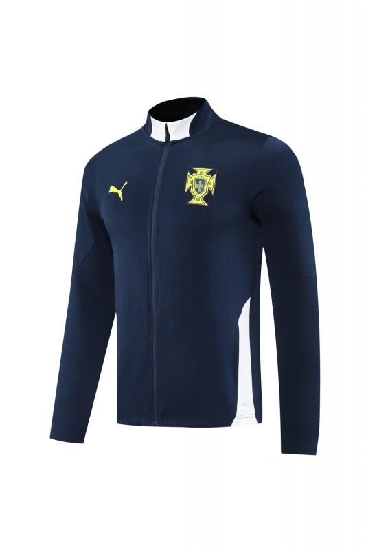 2025 Portugal Navy Full Zipper Jacket +Long Pants
