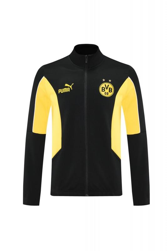 25/26 Borussia Dortmund Black/Yellow Full Zipper Jacket +Long Pants