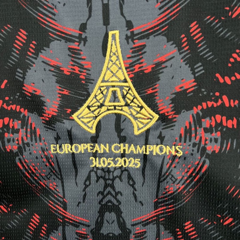 2025/26 PSG Paris Saint-Germain (CAMPEONES DE EUROPA) Grey Jersey