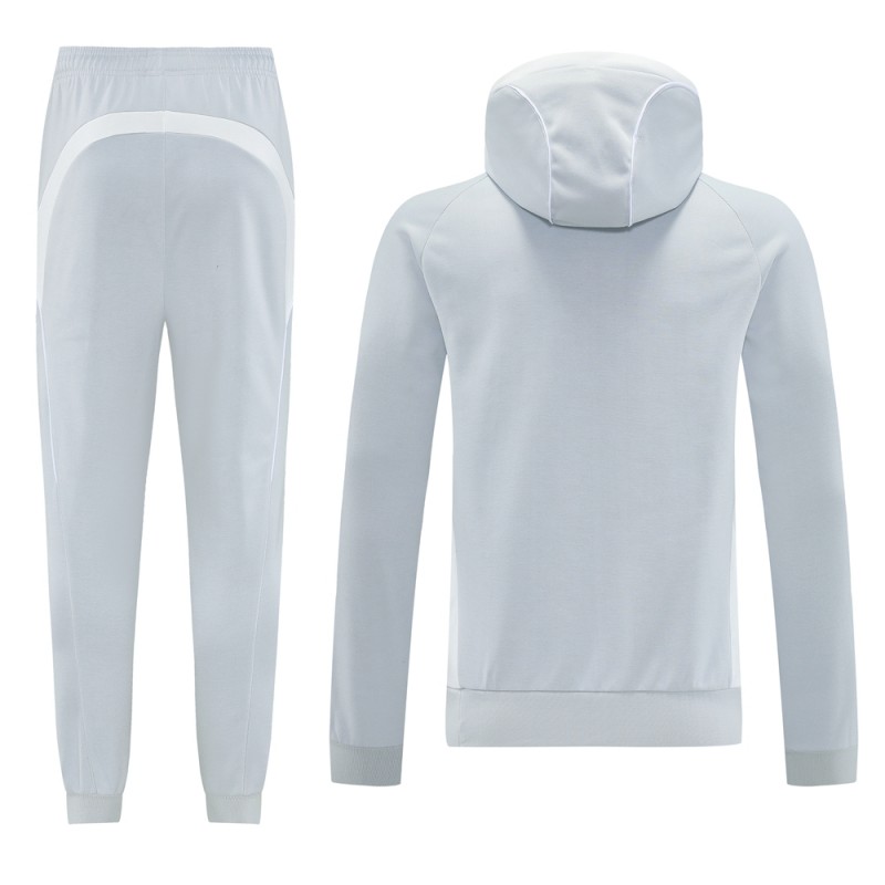 25/26 Real Madrid Hoodie Full Zipper Jacket + Long Pants