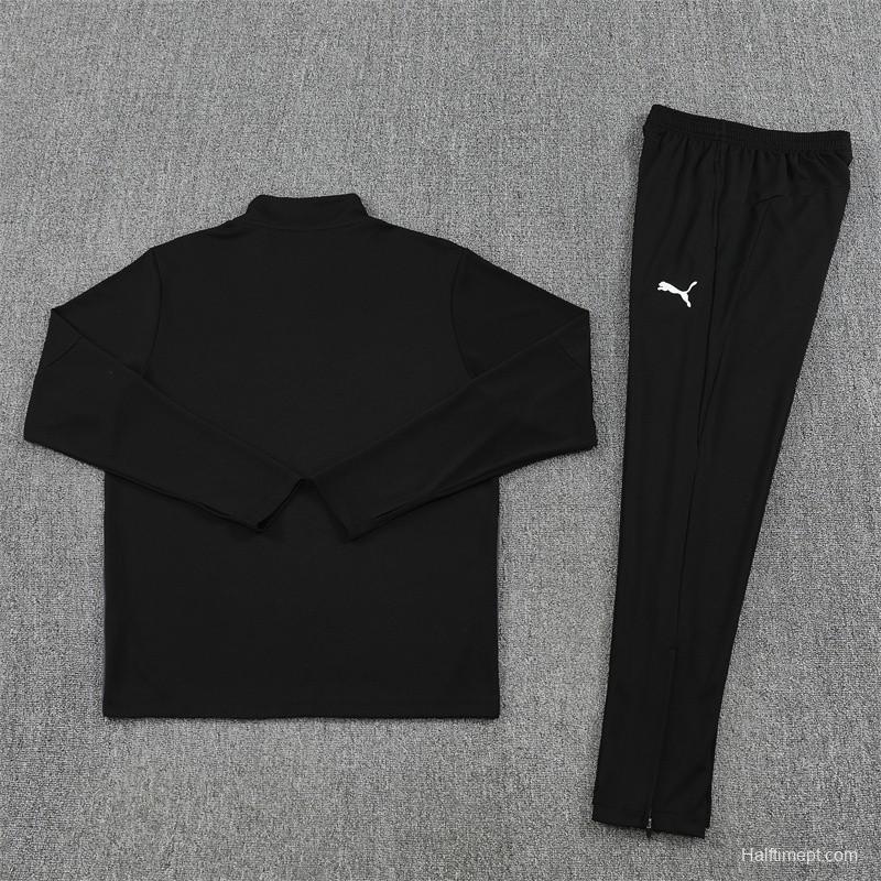 25/26 Manchester City Black Half Zipper Jacket+Long Pants
