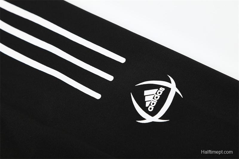 Retro 04/05 Real Madrid Black Half Zipper Jacket