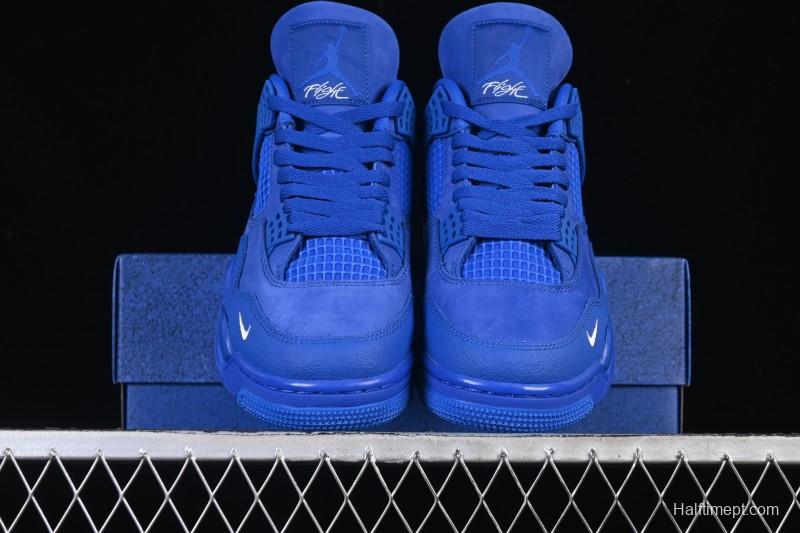 Nike Nigel Sylvester x Air Jordan 4 Retro Blue Collaboration Basketball Shoes - HF4340-400