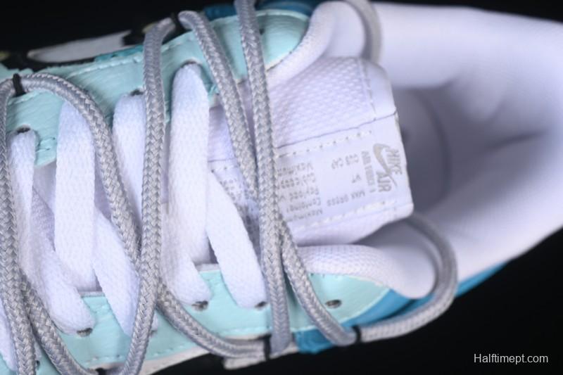 Nike Air Force 1'07 Low Hand-drawn Graffiti Electric Blue Tone Casual Sneakers - FB8917-300