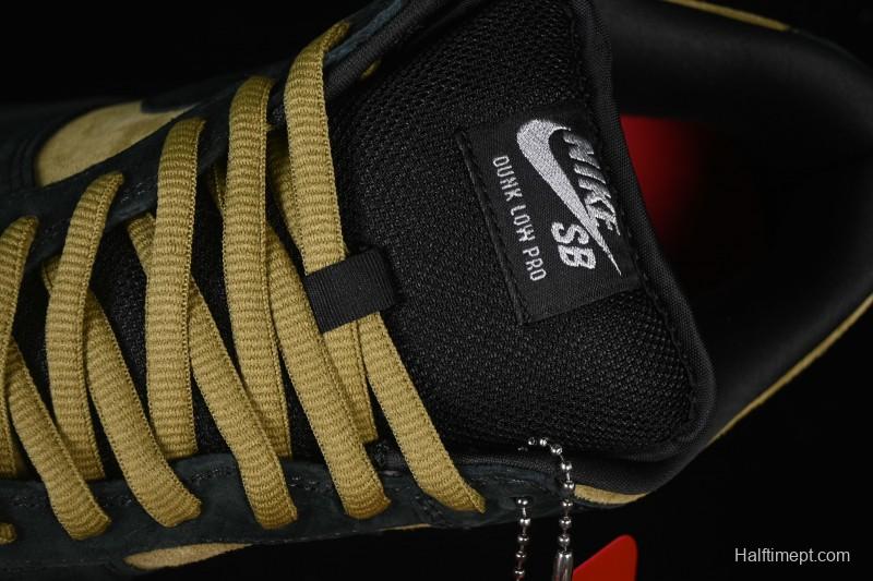 Nike Supreme x Dunk SB Dunk Low Brown Yellow Low-Top Casual Skate Shoes - HQ8487-300