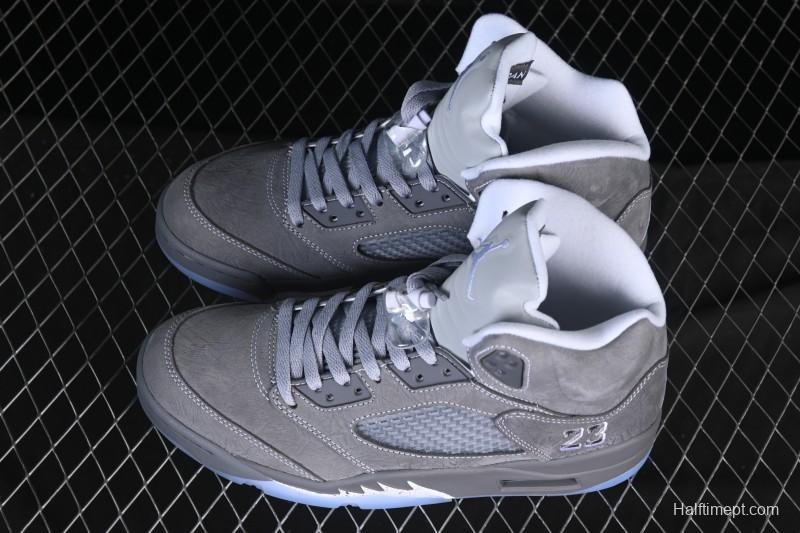 Nike Air Jordan 5 Retro Basketball Shoes with Wolf Grey Design - DD0587-002