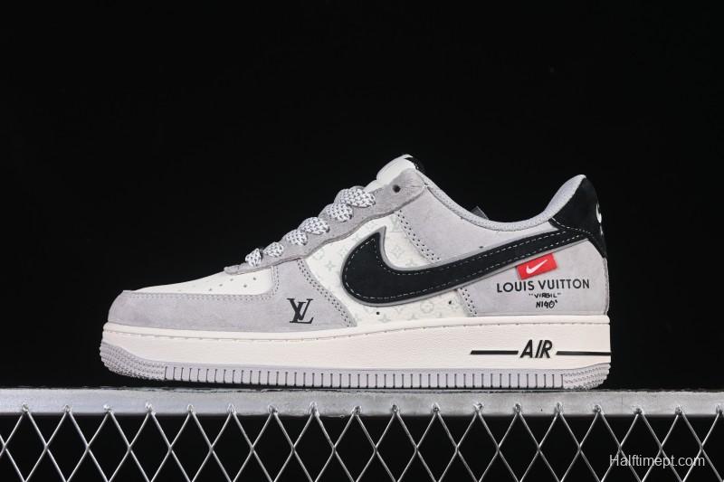 Nike Air Force 1 '07 Low LV Collaboration Pig Eight Rice Gray Black Casual Sneakers - MZ9588-810