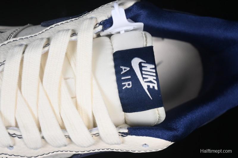 Nike Air Force 1 '07 Low LV Collaboration Print Light Blue Swoosh Casual Sneakers - MZ9588-817