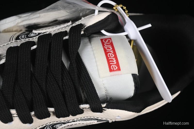 Nike Air Force 1'07 Low Cashew Flower Classic White Black Low-Top Casual Sneakers - ZD1988-005