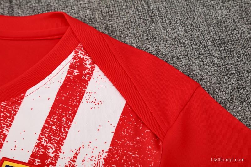 25/26 Atletico Madrid Red/White Stripe Short Sleeve+Shorts