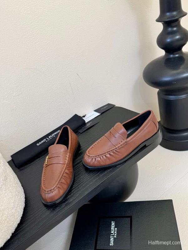 Saint Laurent Classic Loafer Leather Shoes - KFY00350