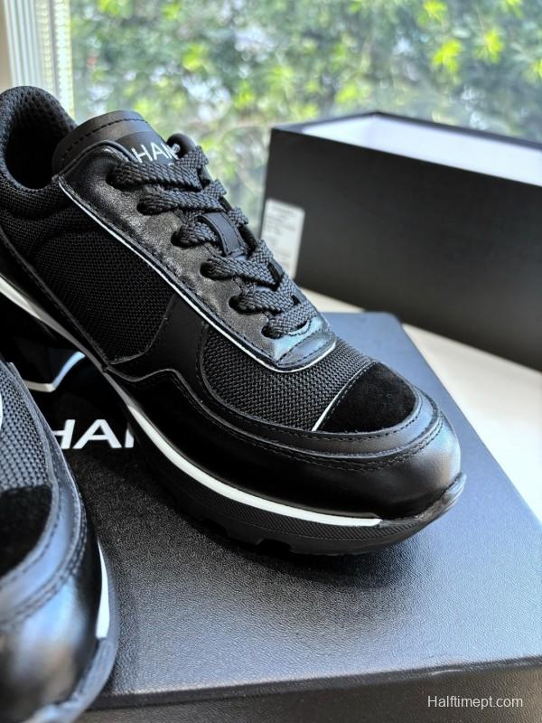 Chanel 2025 SS New Arrival High-Heel Two-Tone Casual Sneakers - KFY00320