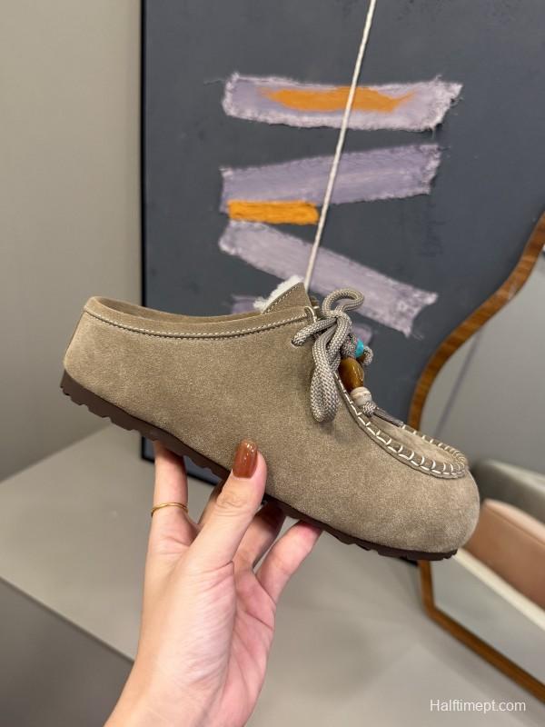 UGG 2025 SS Wool Slippers with Retro Buckle - KFY00240