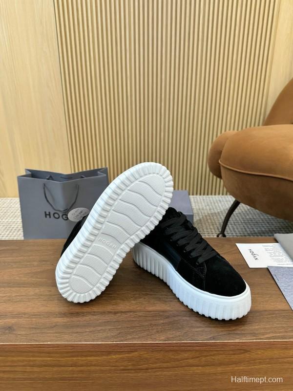 Hogan H-STRIPES Series Couple Thick Sole Biscuit Shoes Airship Shoes Casual Sneakers - AS00310