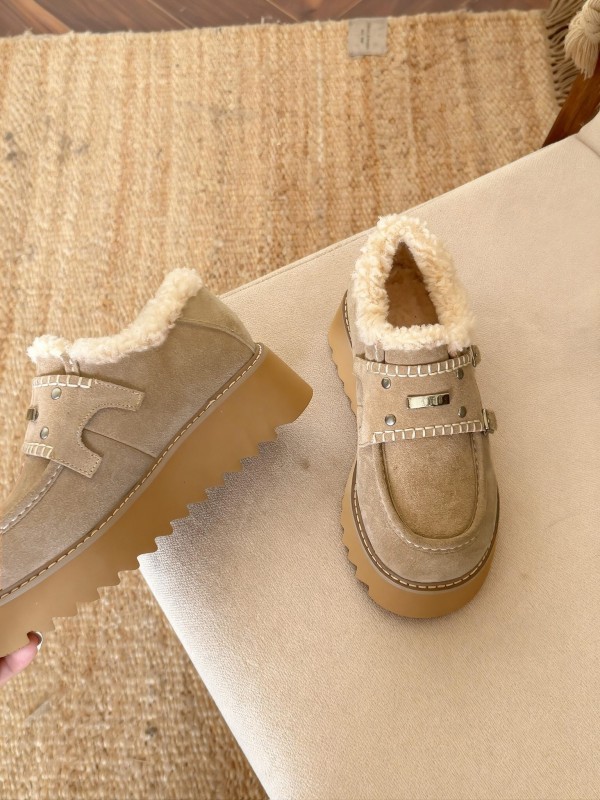 SugarSu Retro Platform Snow Boots Chunky Sole Casual Shoes - KFY00270