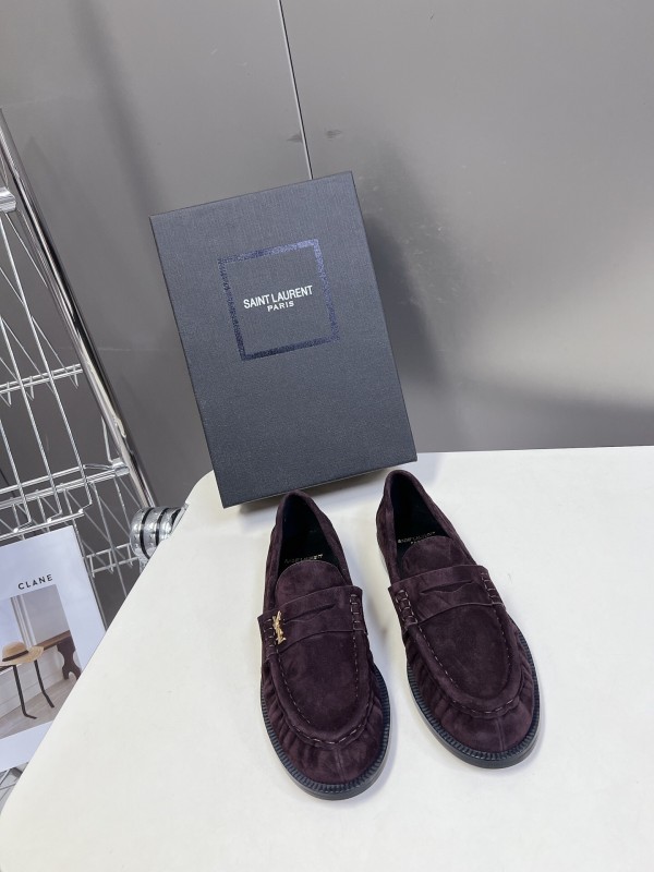 Saint Laurent Classic Loafer Leather Shoes - KFY00350