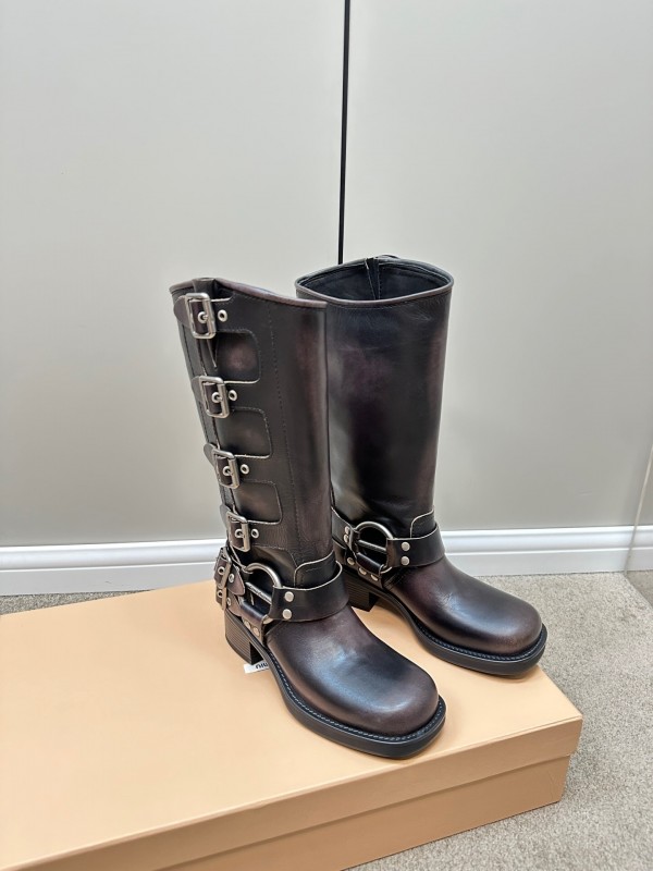 Miu Miu Fall/Winter 2025 Limited Edition Punk Style Martin Boots - LY00500