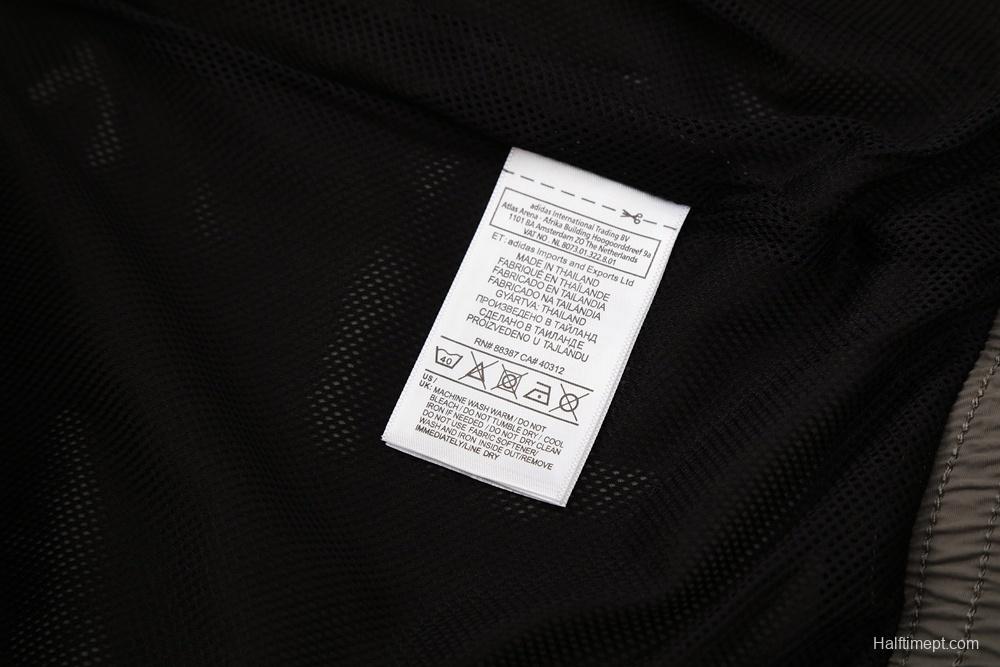 25/26 Real Madrid Grey S-3XL Half Zipper Jacket+Long Pants