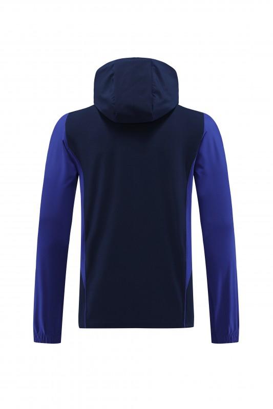 2025 Adidas Royal Blue Half Zipper Jacket+Long Pants S-2XL