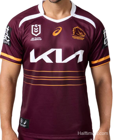 25/26 Brisbane Broncos Maroon with Gold Stripes Jersey