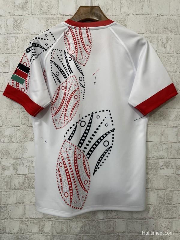 2026 Kenya White with Red and Black Tribal Dot Patterns Jersey