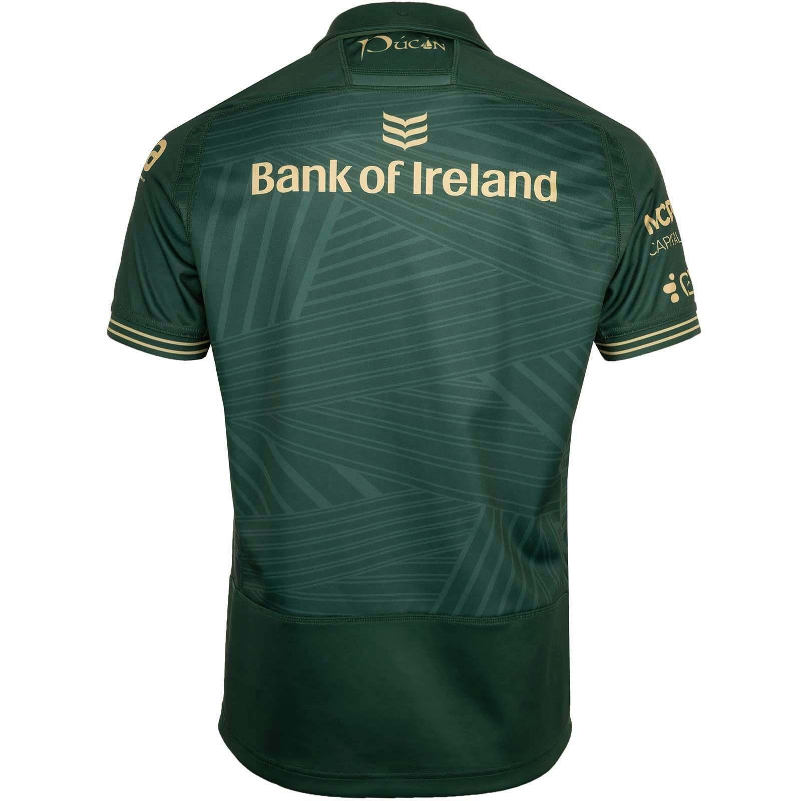 25/26 Connacht Green with Gold Geometric Pattern Home Jersey