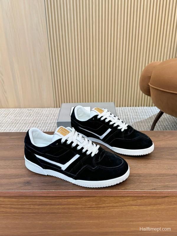 TOM FORD 2025 SS Tom Casual Shoes with Classic Color Blocking and Imported Leather Insole - AS00350