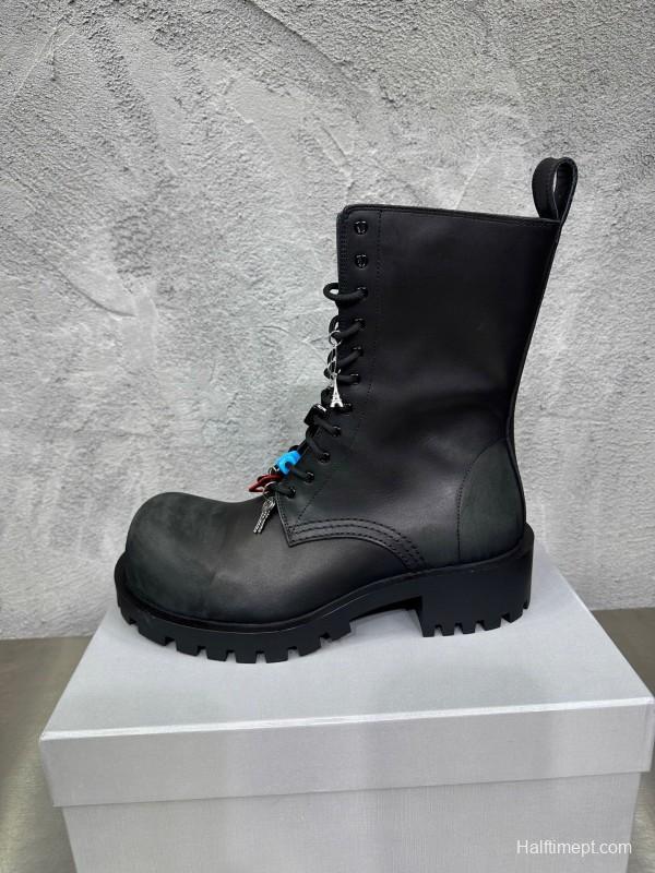 Adidas 2025 SS Men's Lace-Up Boots with Slightly Asymmetrical Round Toe - KFY00560