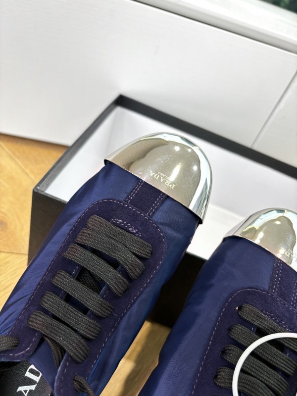 Prada Metal Toe Thin Sole Trainer Casual Shoes - LY00280