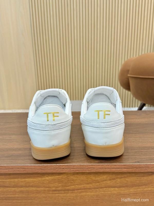 Tom Ford 2025 SS Casual Sneakers with Classic Color Blocking and Imported Leather Insole - AS00350