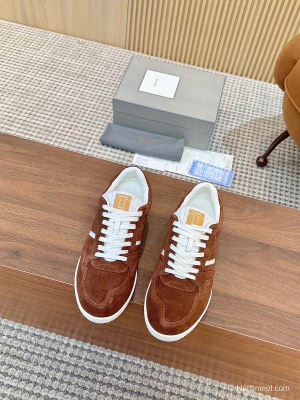 TOM FORD 2025 SS Casual Shoes with Classic Color Blocking and Imported Leather Insole - AS00350