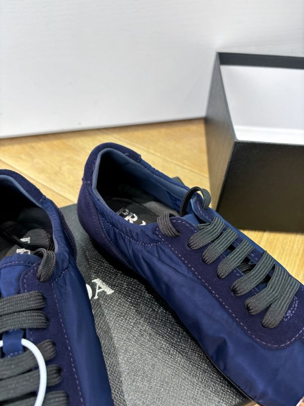 Prada Metal Toe Thin Sole Trainer Casual Shoes - LY00280