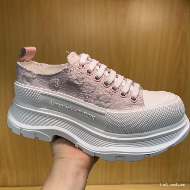 Alexander McQueen Spring Summer 2025 Blue Woven Platform Sneakers - AS00300