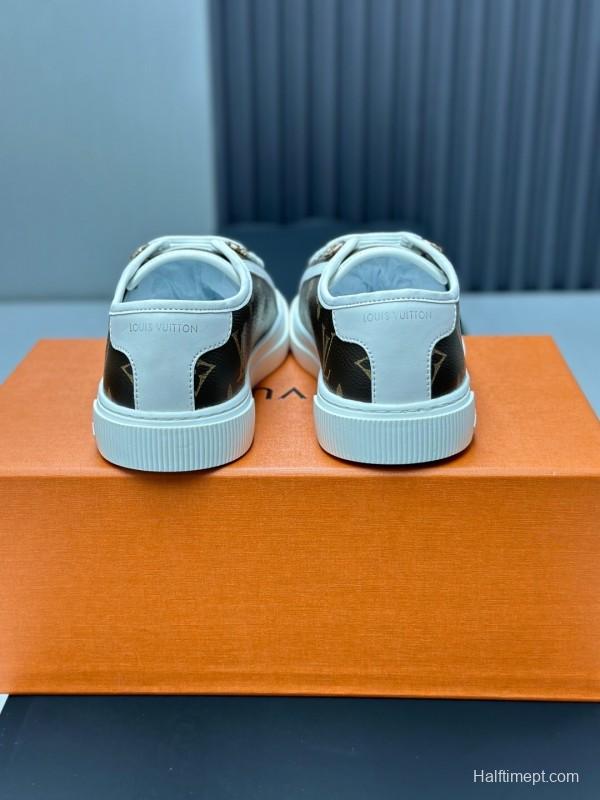 Louis Vuitton Time Out Series Animal Print Casual White Sneakers - AS00260