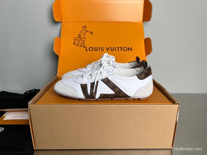 Lv Sneakerina 2025 SS Ballet Round Toe Lace-Up Low Top Lifestyle Casual Shoes - YC