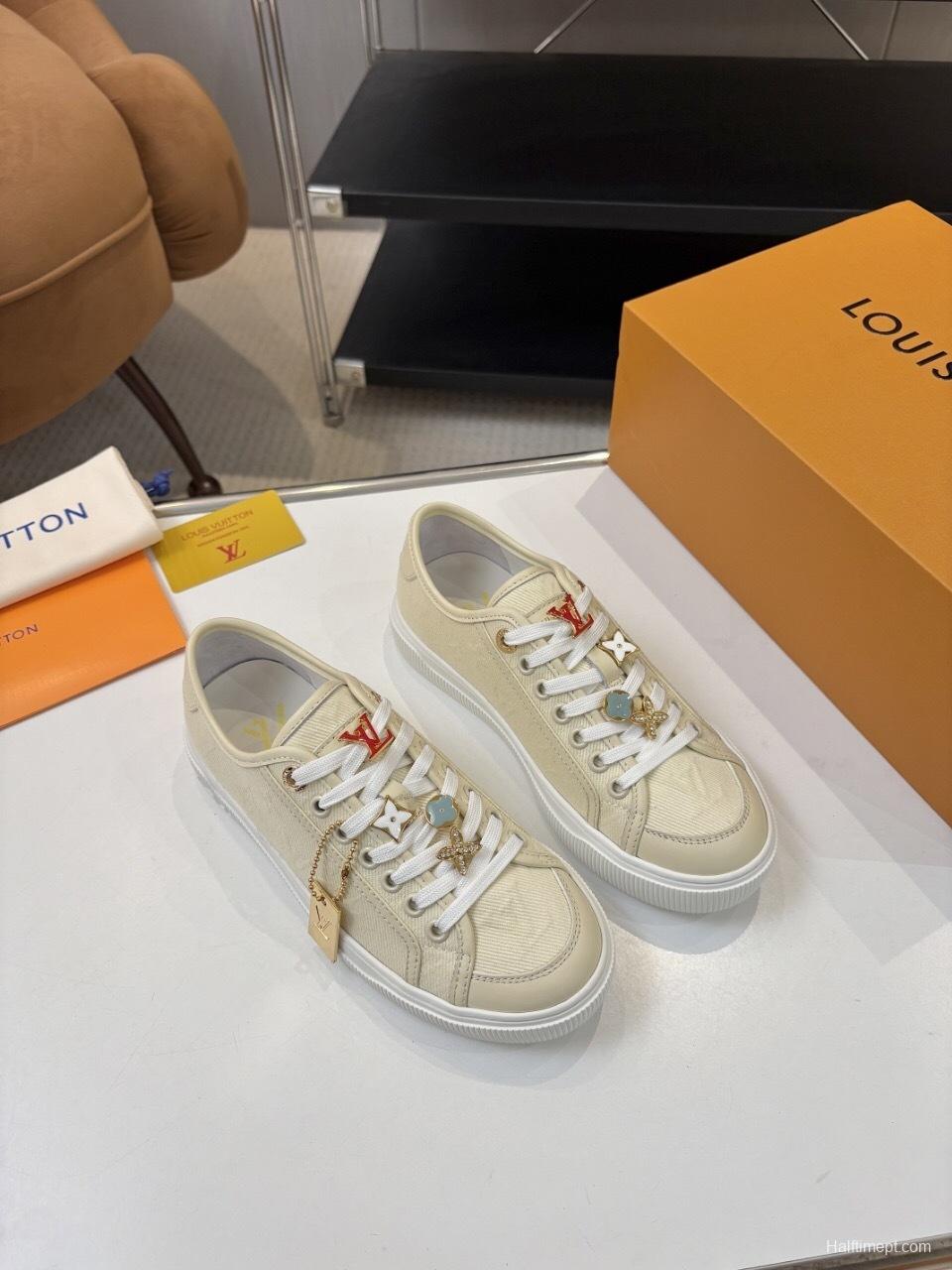 Louis Vuitton Lagoon Series Thick Sole Denim Monogram Skate Sneakers - AS00300