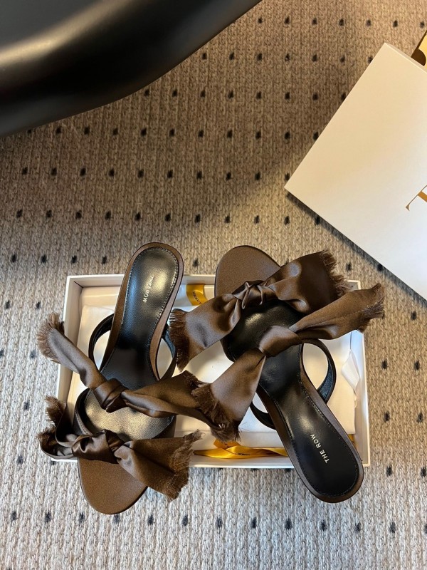 The Row 25ss Handwoven Bow Slippers - KFY00280
