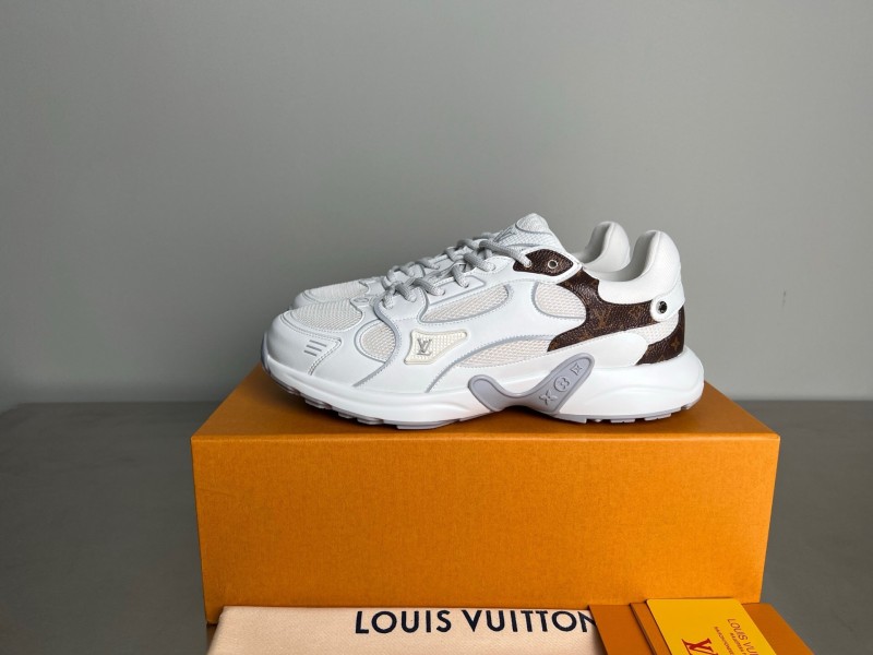 L v Olympia Round Toe Lace-Up Low Top Casual Lifestyle Shoes - YC