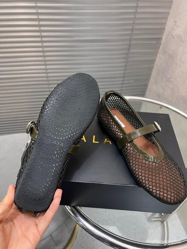 ALAIA 2025/SS New Color Mesh Flat Sandals Slippers - KFY00270