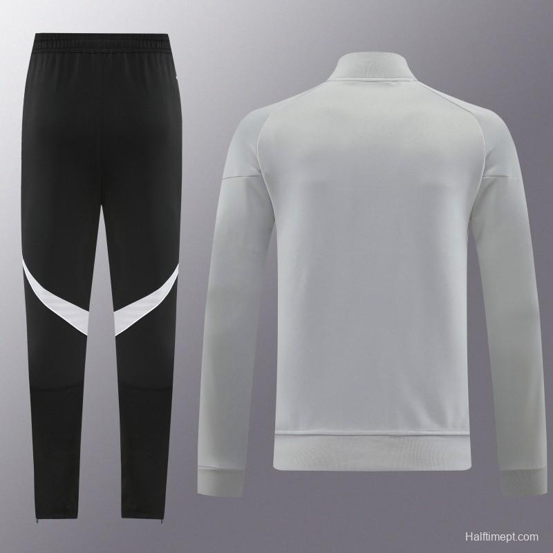 2025 Adidas Grey Full Zipper Jacket+Long Pants