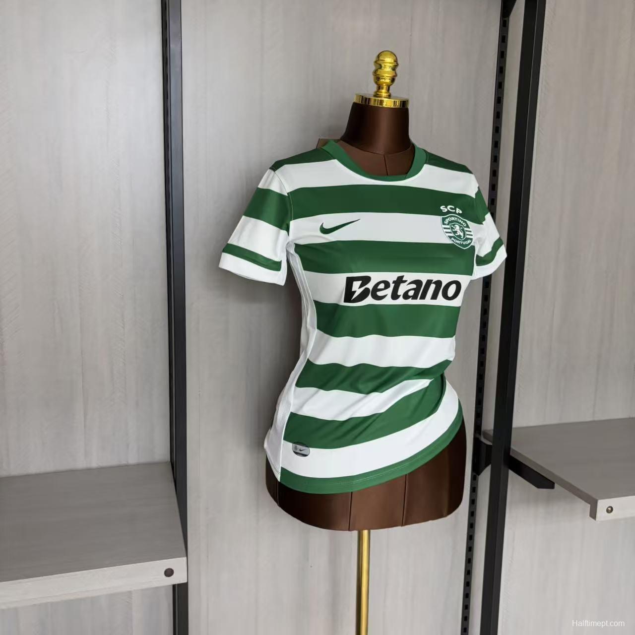 25/26 Women Sporting Lisbon Home Jersey