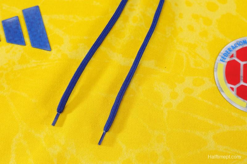 25/26 Colombia Yellow Embroidered Logo Hoodie