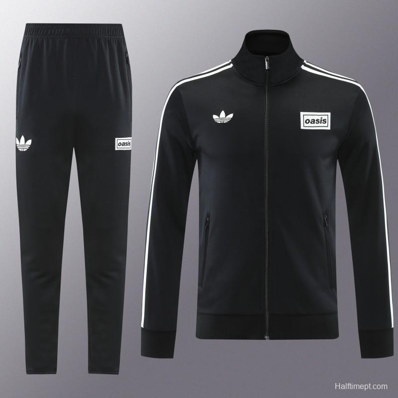 2026 Adidas Black Full Zipper Jacket + Long Pants