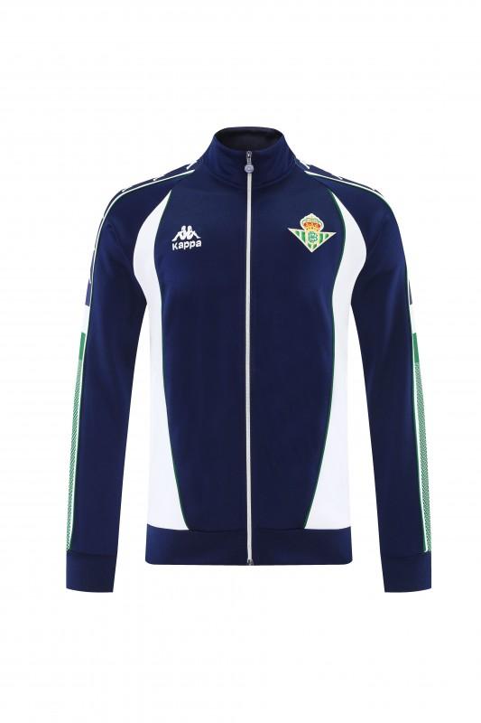 26/27 Real Betis x Kappa Navy Blue  Full Zipper Jacket Tracksuit + Long Pants