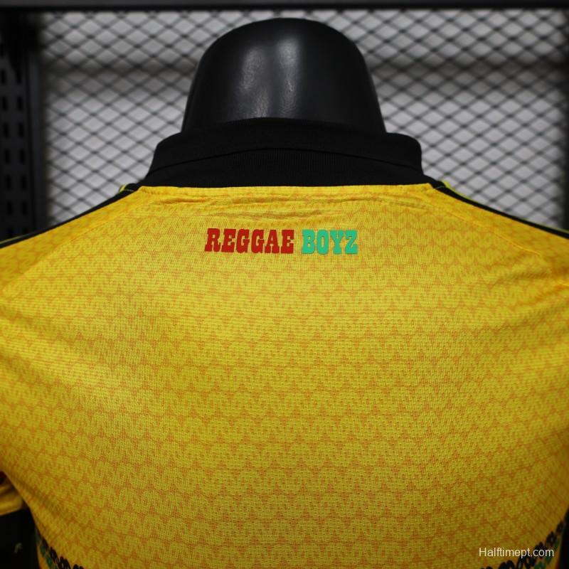 Player Version 2027 Jamaica Home Yellow with Reggae Stripe Jersey