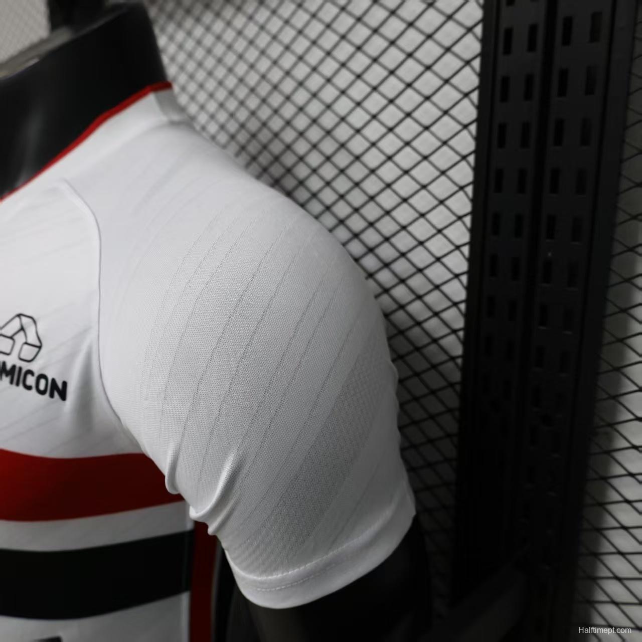 Player Version 26/27  São Paulo FC White with Red and Black Horizontal Stripes Jersey