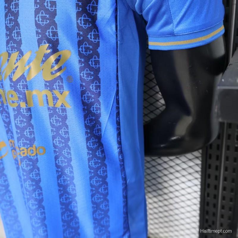 Player Version 26/27 Chivas Guadalajara Away Blue with Dark Stripe Pattern Jersey