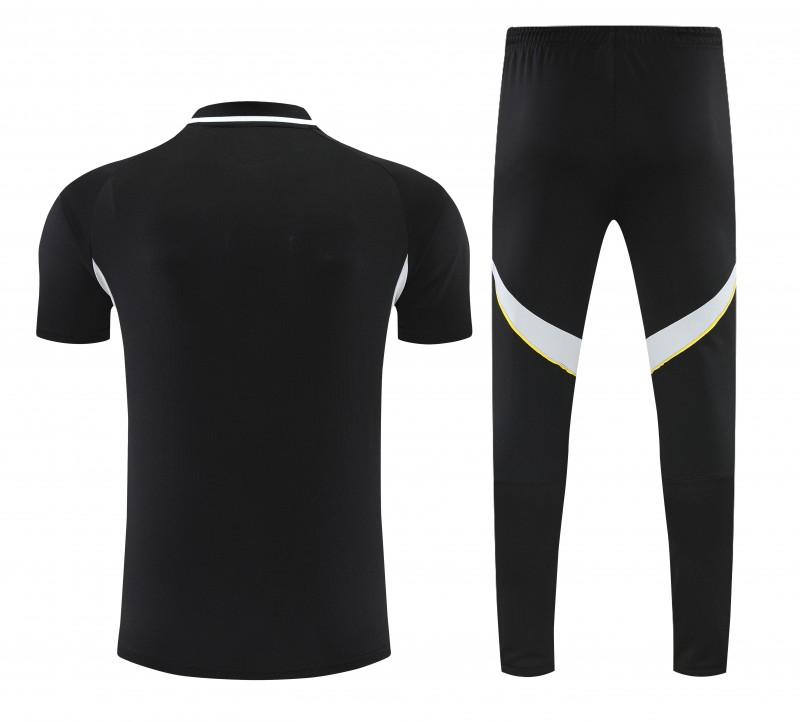 26/27 Real Madrid Black Polo Training Shirt + Long Pants Tracksuit